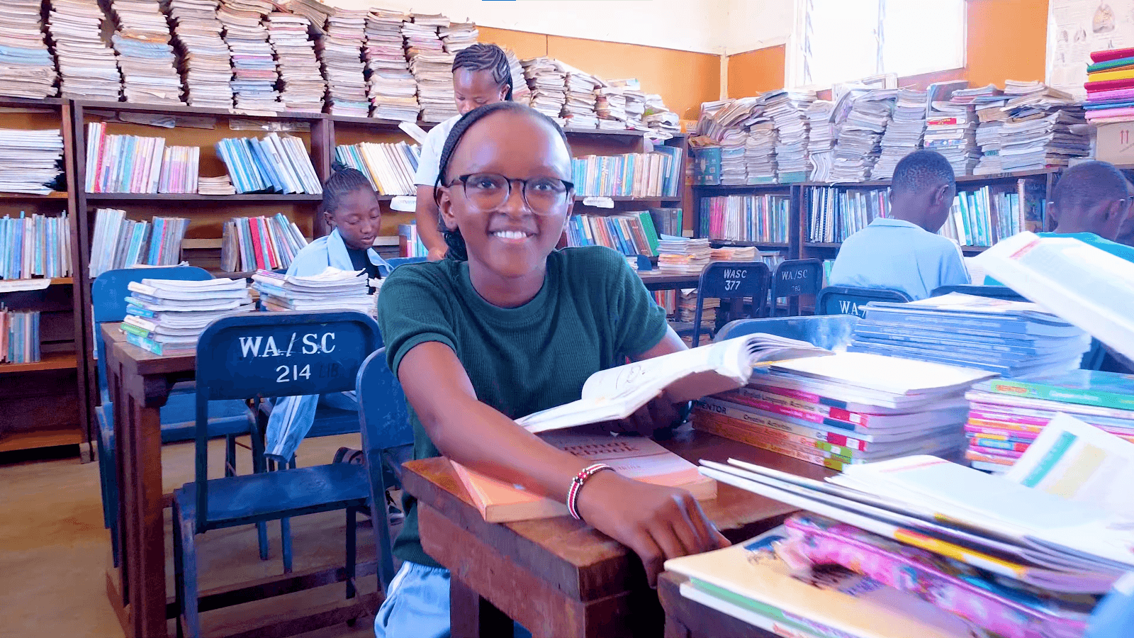 well stocked library